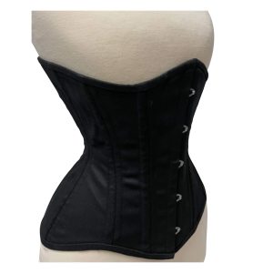 Handcrafted Longline Underbust Steel Boned Corset Black Waist Training Shapewear - view 2