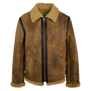 Schott NYC Antique Brown Sheepskin Jacket 256S front view