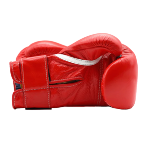 Winning Velcro Boxing Gloves Red side view