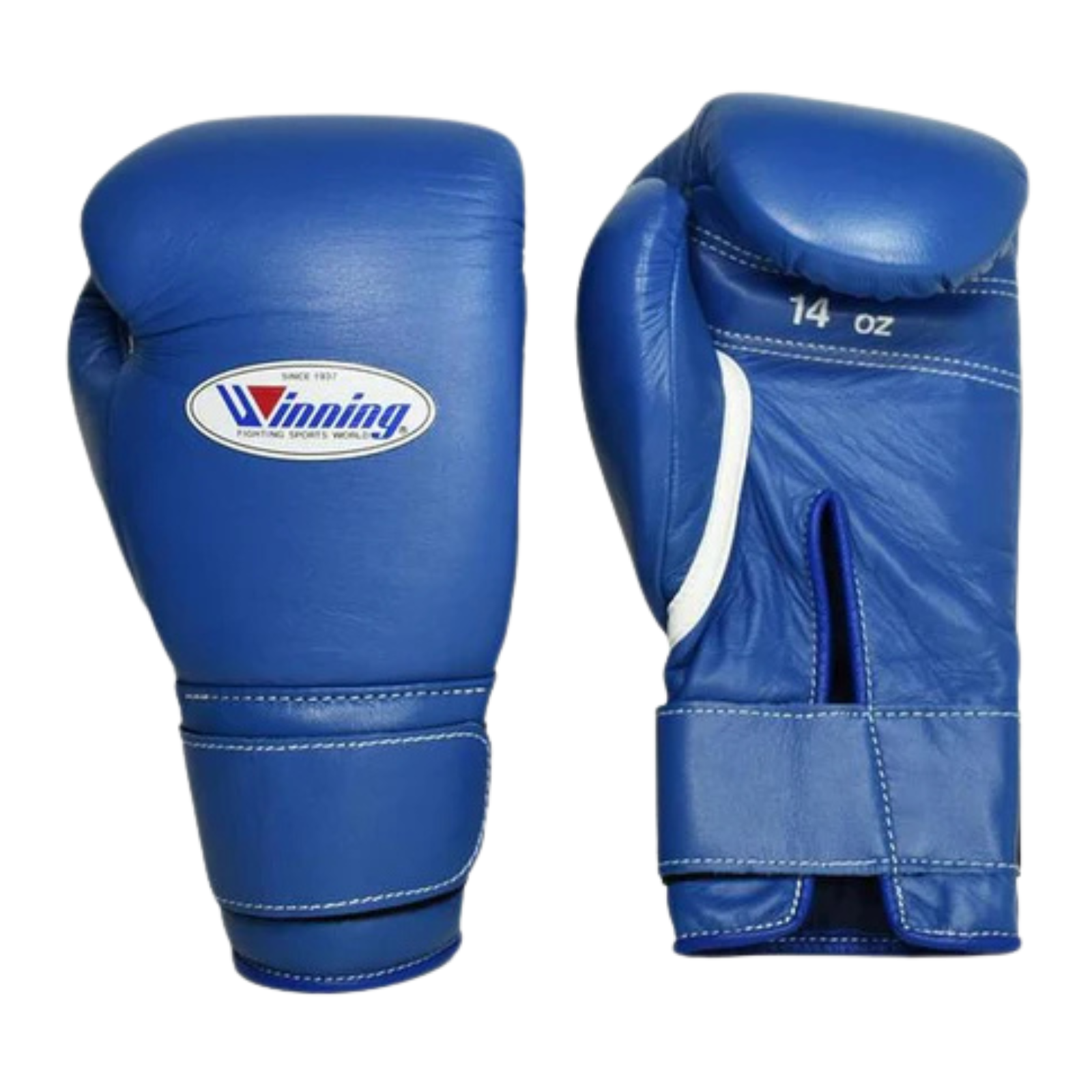 Winning Velcro Boxing Gloves Blue Front Winning Velcro Boxing Gloves Blue front view