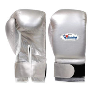 Winning Velcro Boxing Gloves Silver