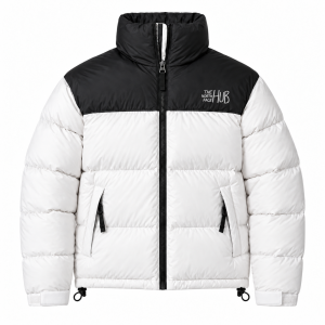 White Mens Puffer Jacket
