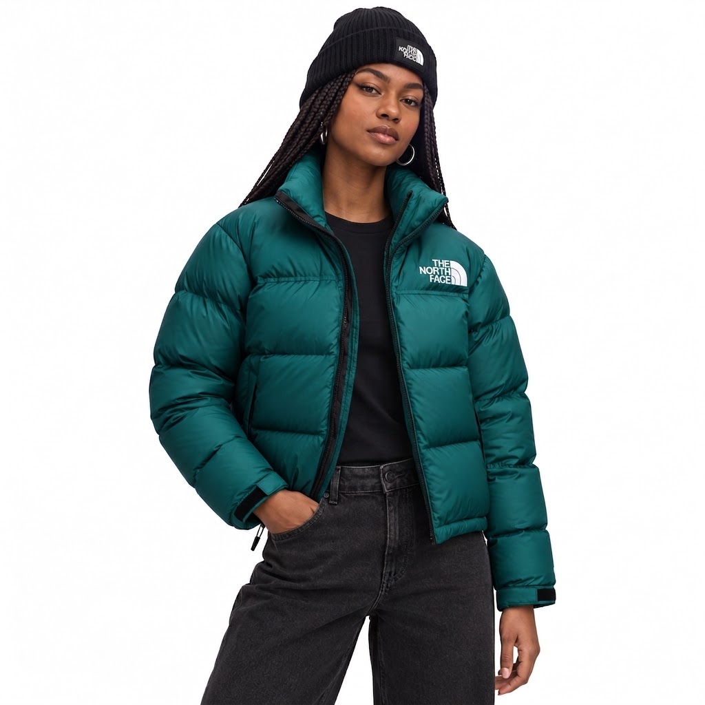 The North Face Women’s 1996 Retro Nuptse Down Puffer Jacket – Green North Face Green Puffer Jacket