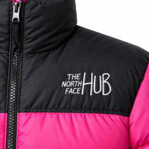 Hot Pink and Black Womens Puffer Jacket - The North Face Hub